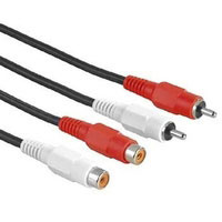 Hama Audio Extension Cable 2 RCA (phono) Plugs-2 RCA phono) Sockets, 2.5 m (00043410)